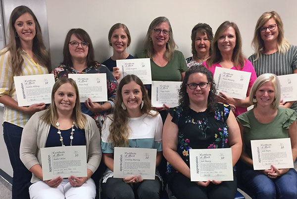 NAS staff recognized for 10 years